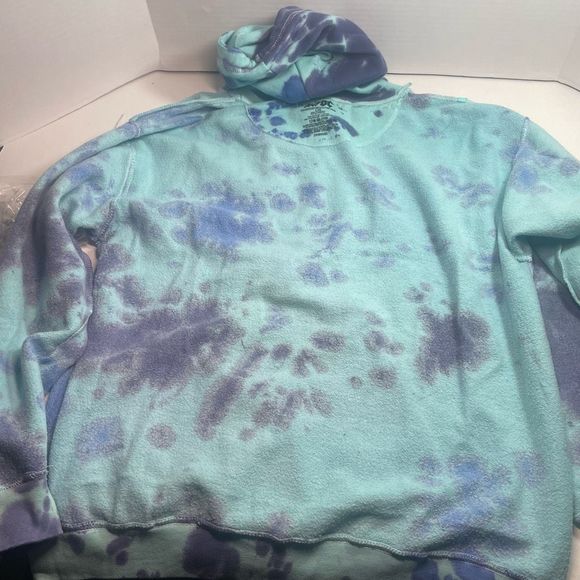 BNWT ACDC FOR THOSE ABOUT TO ROCK UK TOUR 1982 TIE DYE HOODIE MENS/UNISEX L/XL - Picture 6 of 16